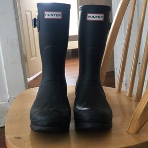 Short Black Hunter Rainboots